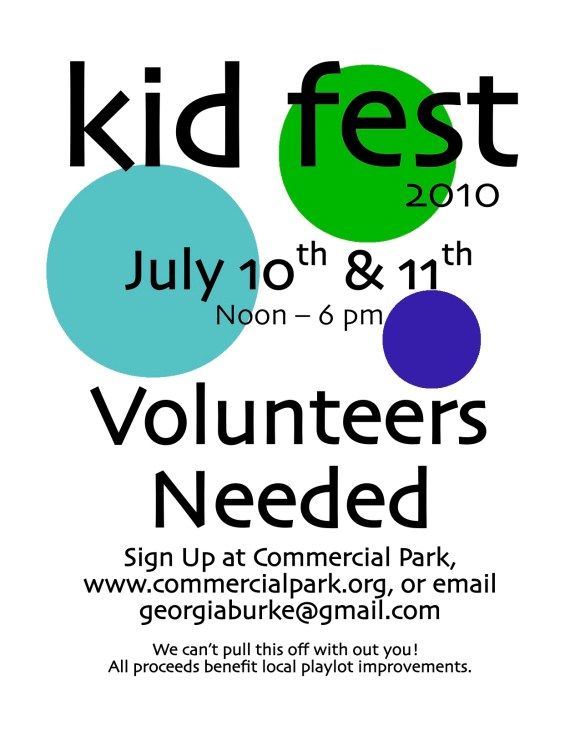 Kid Fest 2010 Volunteer Poster