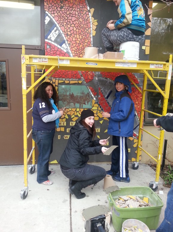 New tile mural going up!